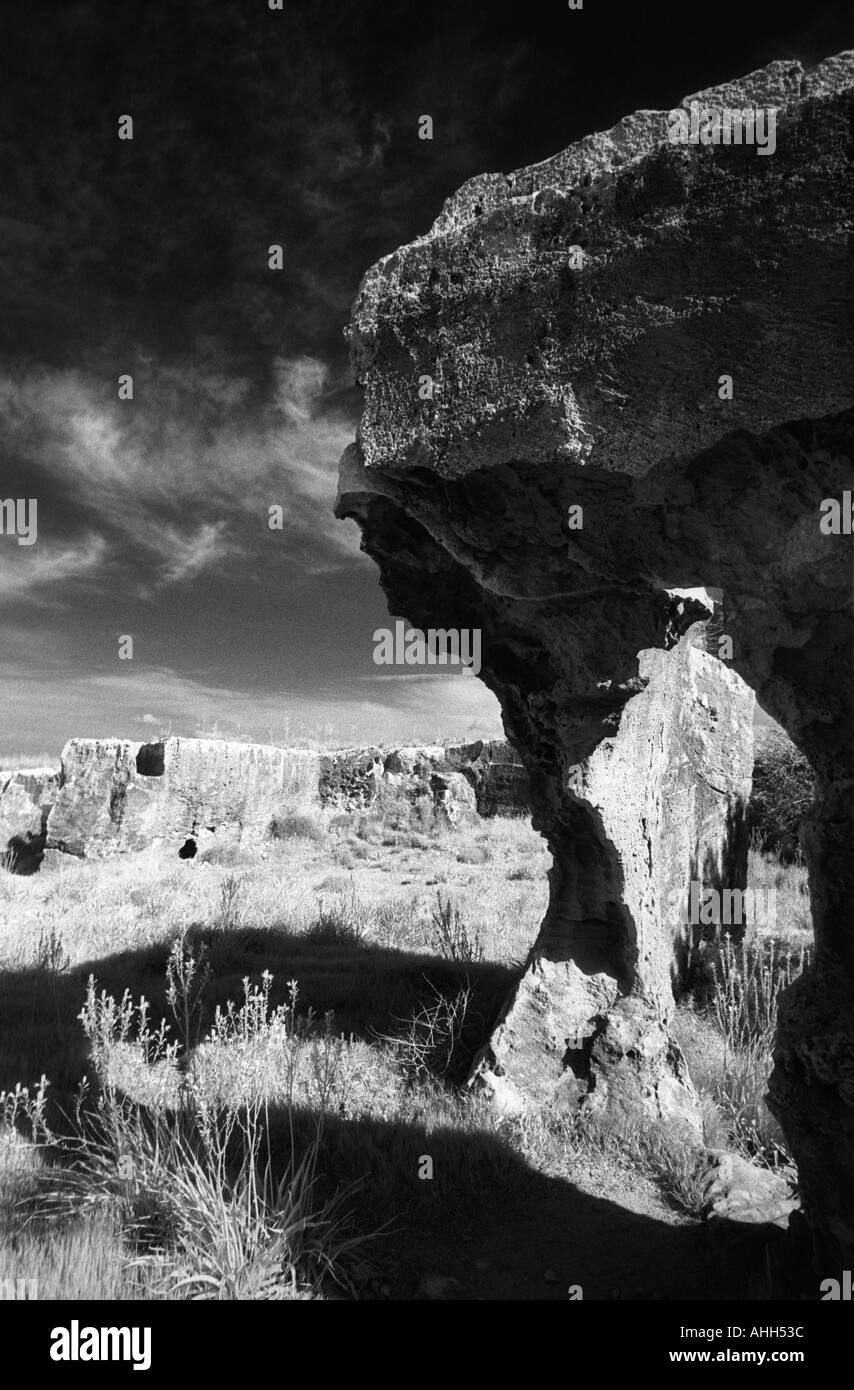 Ancient Stone in Cyprus, weathered and sculpted by natural forces Stock ...