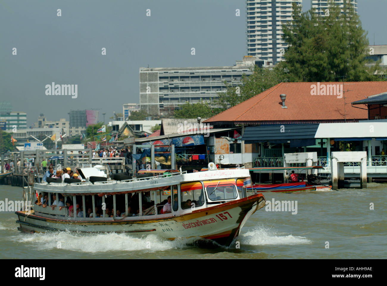 Boat on the Chao Phraya river Bangkok Thailand Stock Photo - Alamy