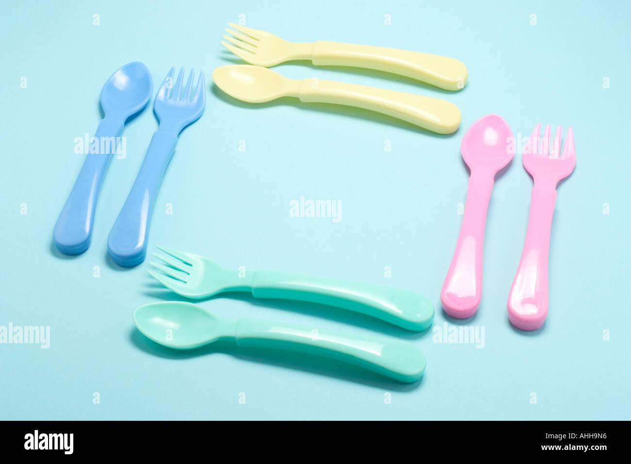 Plastic Forks and Spoons Stock Photo Alamy