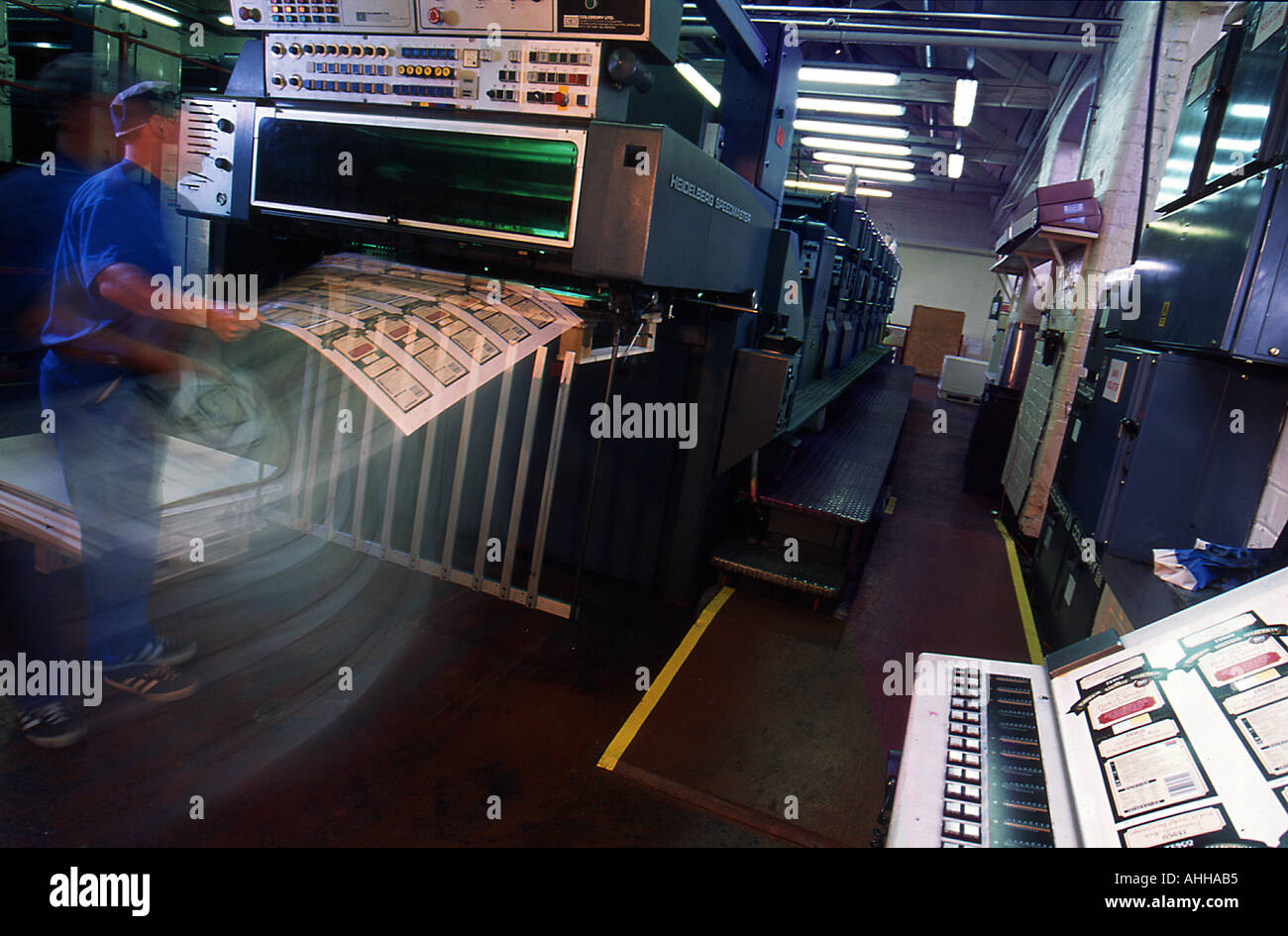 Printer checking a proof Stock Photo Alamy