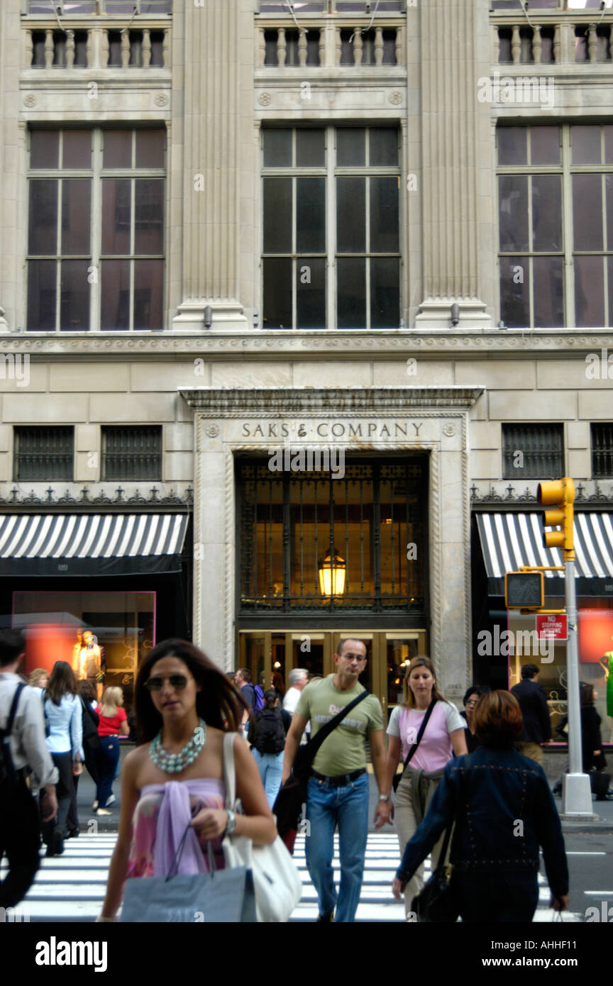 Saks department store, Fifth Avenue, New York City, USA Stock Photo