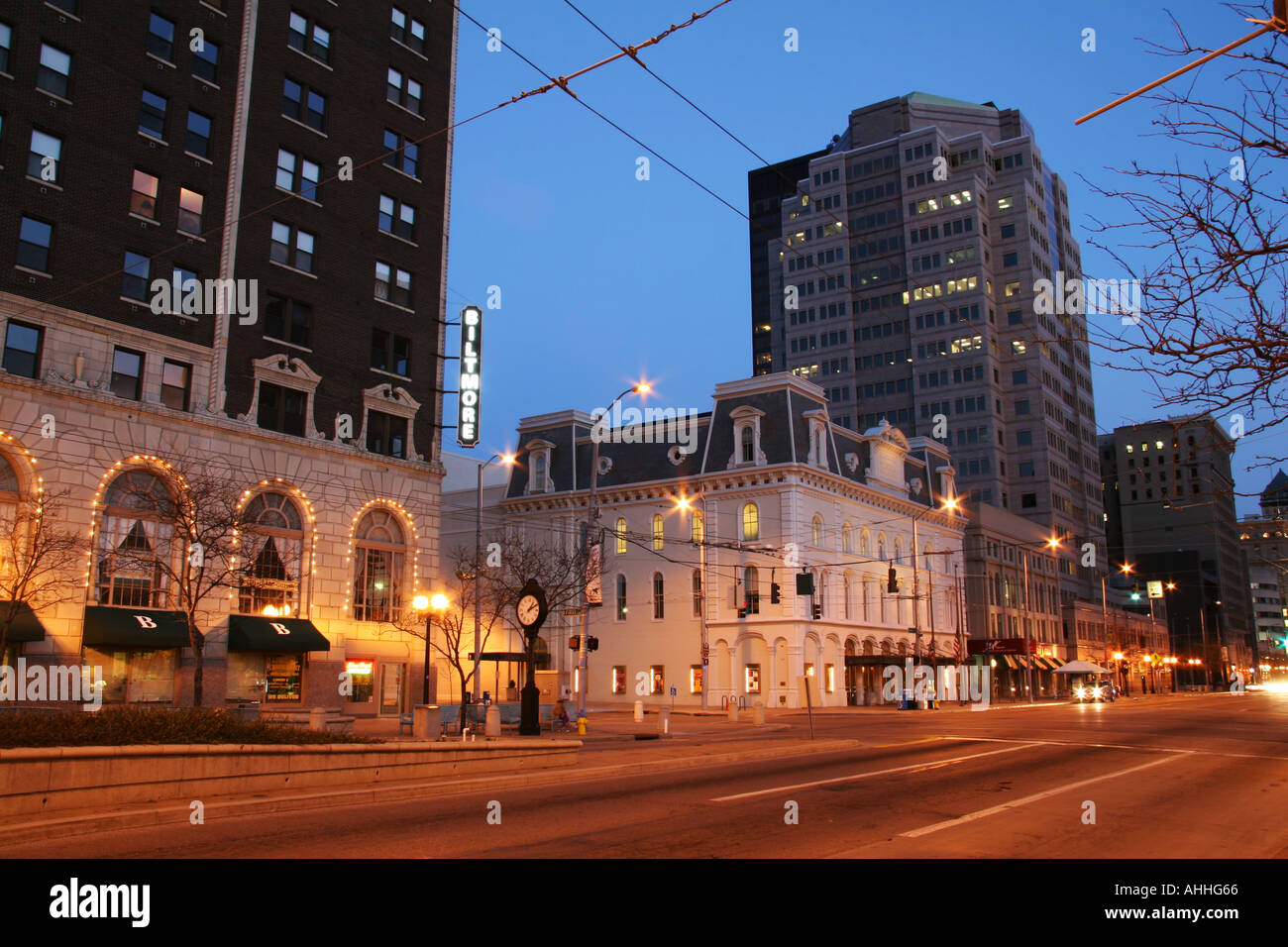 Main Street History Dayton Ohio Biltmore Tower Victoria Theater and