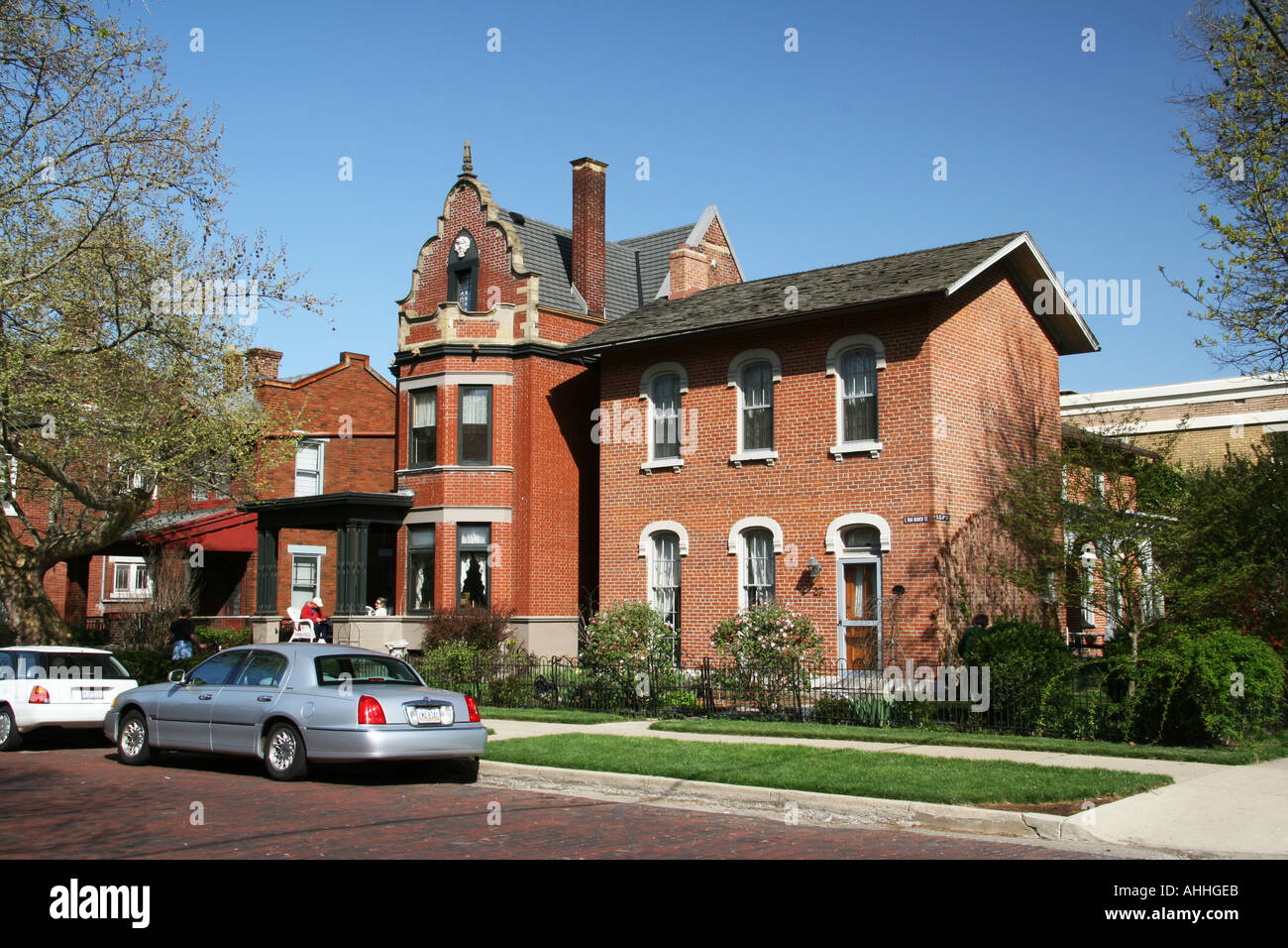 Houses in Oregon District In Dayton Ohio USA An area of restored and