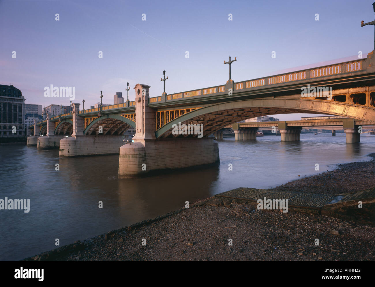 Southwark Bridge From South Bank Of Thames London Completed 1921