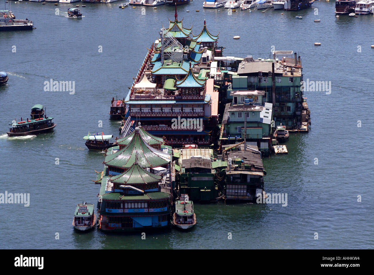 Jumbo Floating Restaurant in Aberdeen Harbour, Hong Kong, China Stock Photo