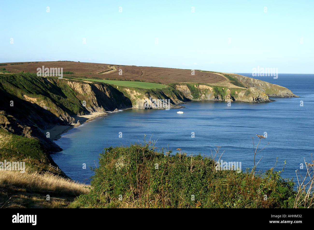 Porthbeor St Anthony Cornwall Stock Photo Alamy