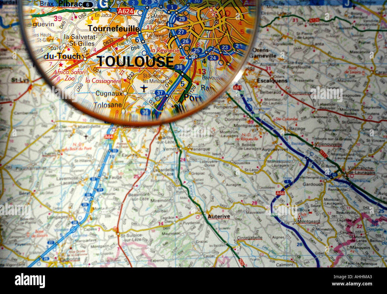 Toulouse city map hi-res stock photography and images - Alamy