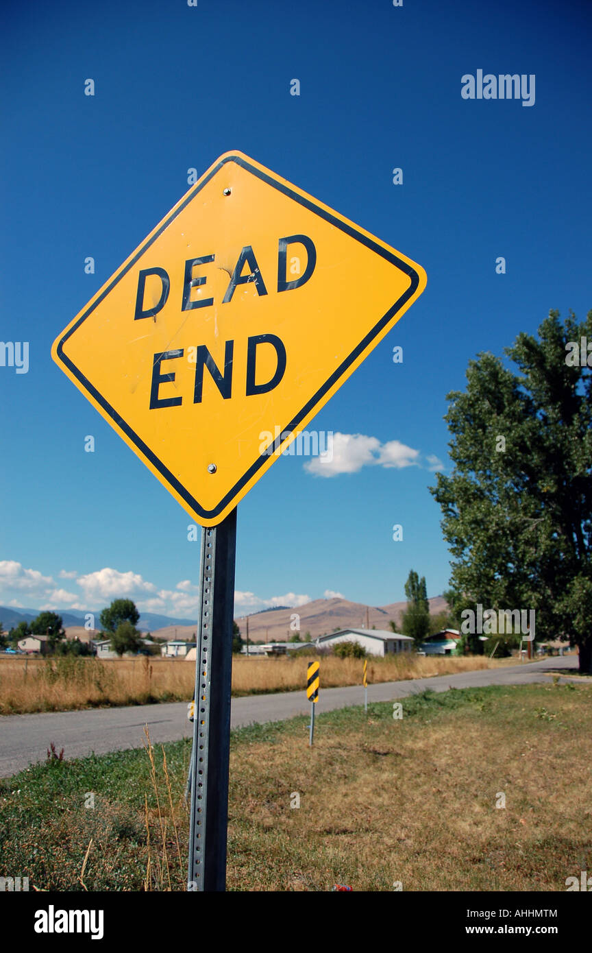 Dead End road sign, America Stock Photo