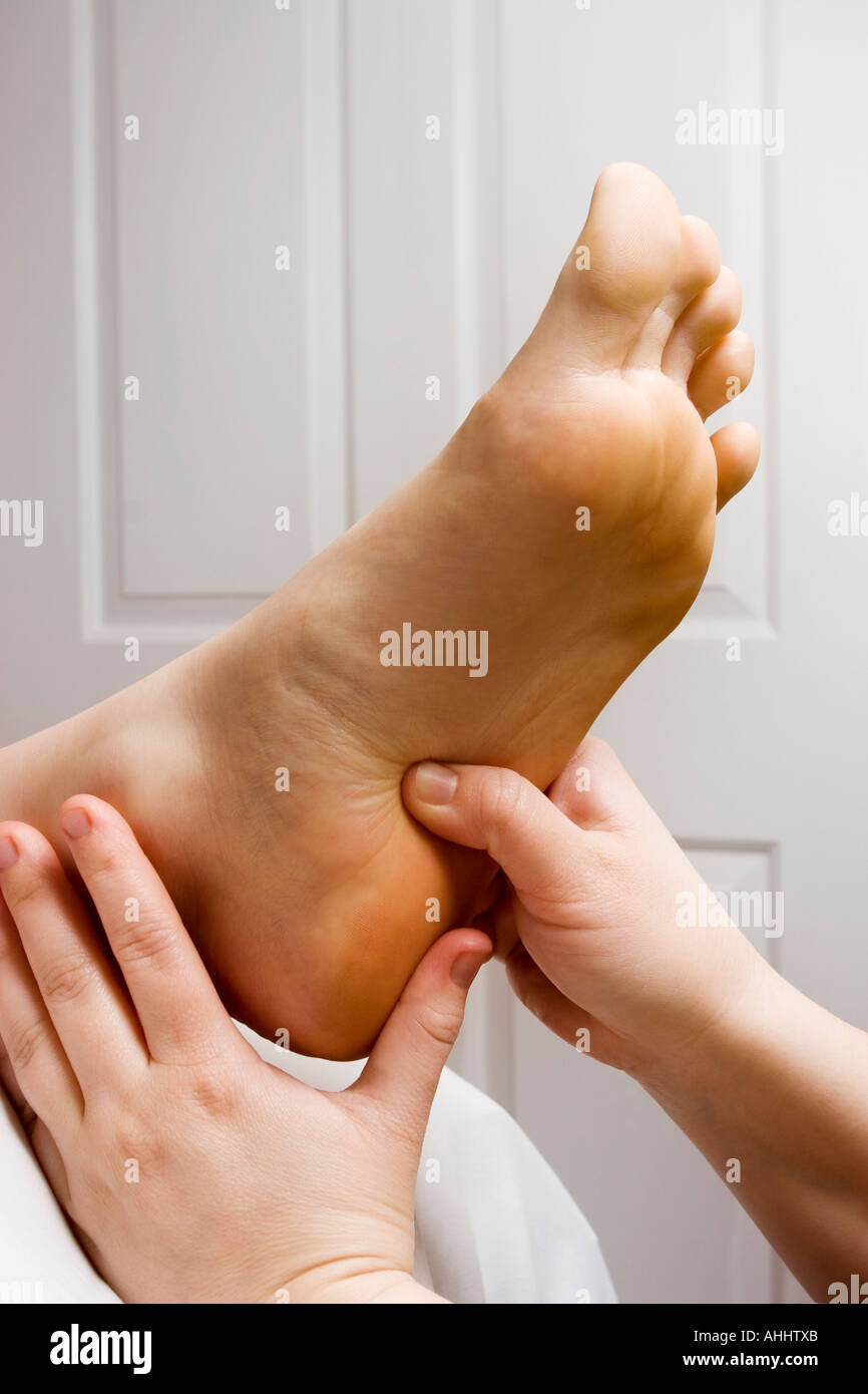 Foot massage Stock Photo