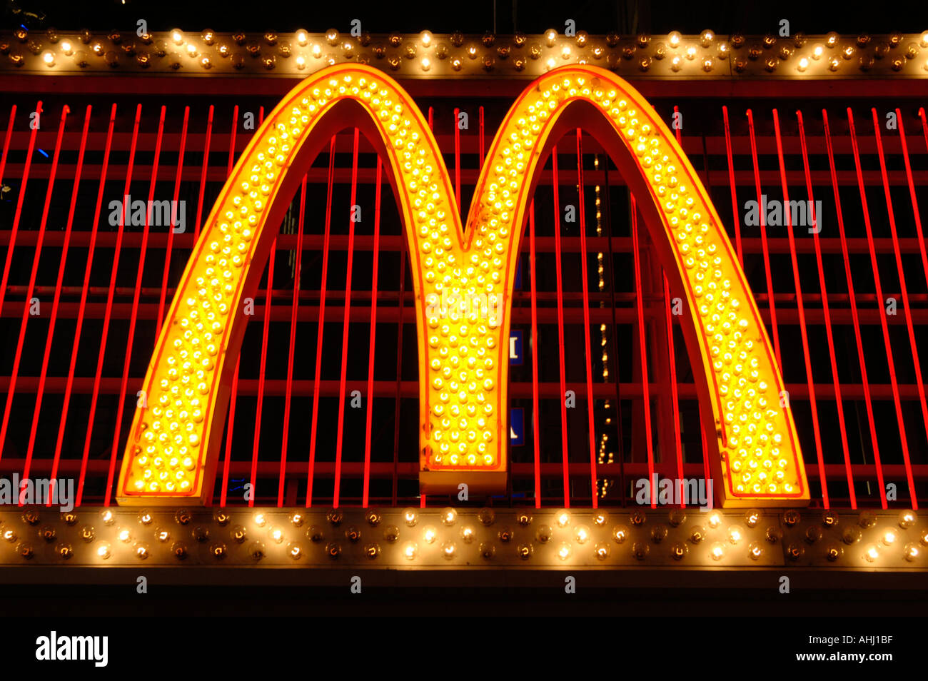 McDonald's golden arches sign, Manhattan, New York City, USA Stock Photo