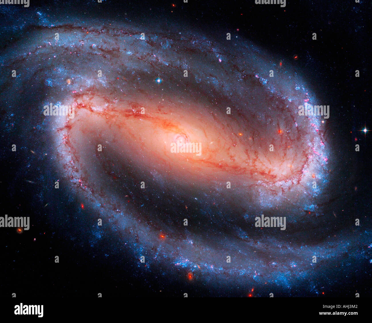 parts of a barred spiral galaxy