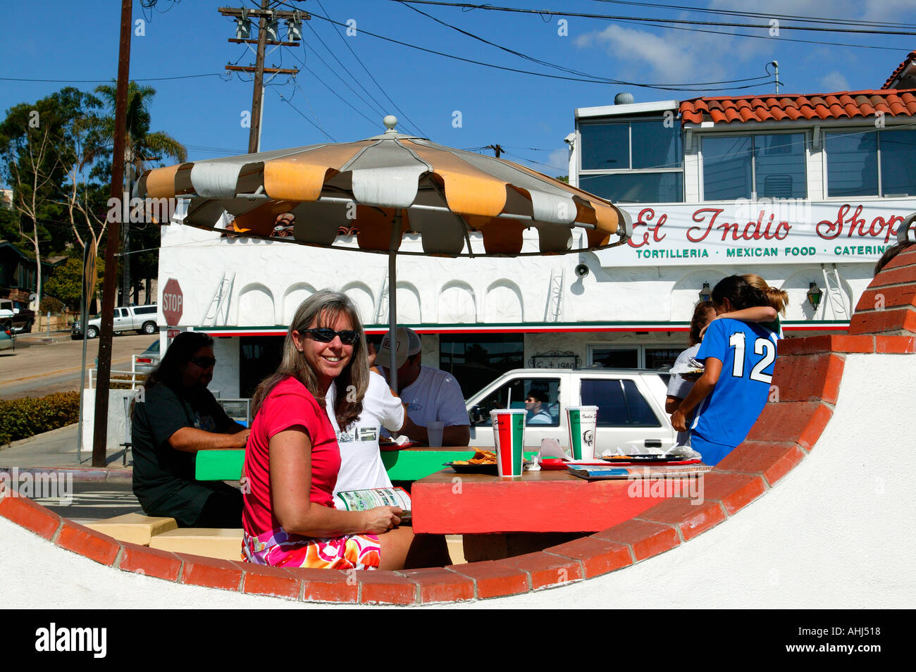 El Indio Shop a famous Mexican restaurant in San Diego California Stock