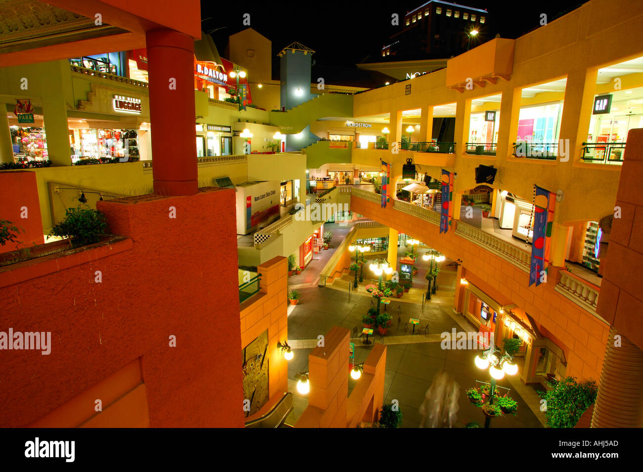 Horton Plaza Shopping Mall Downtown San Diego California Stock Photo