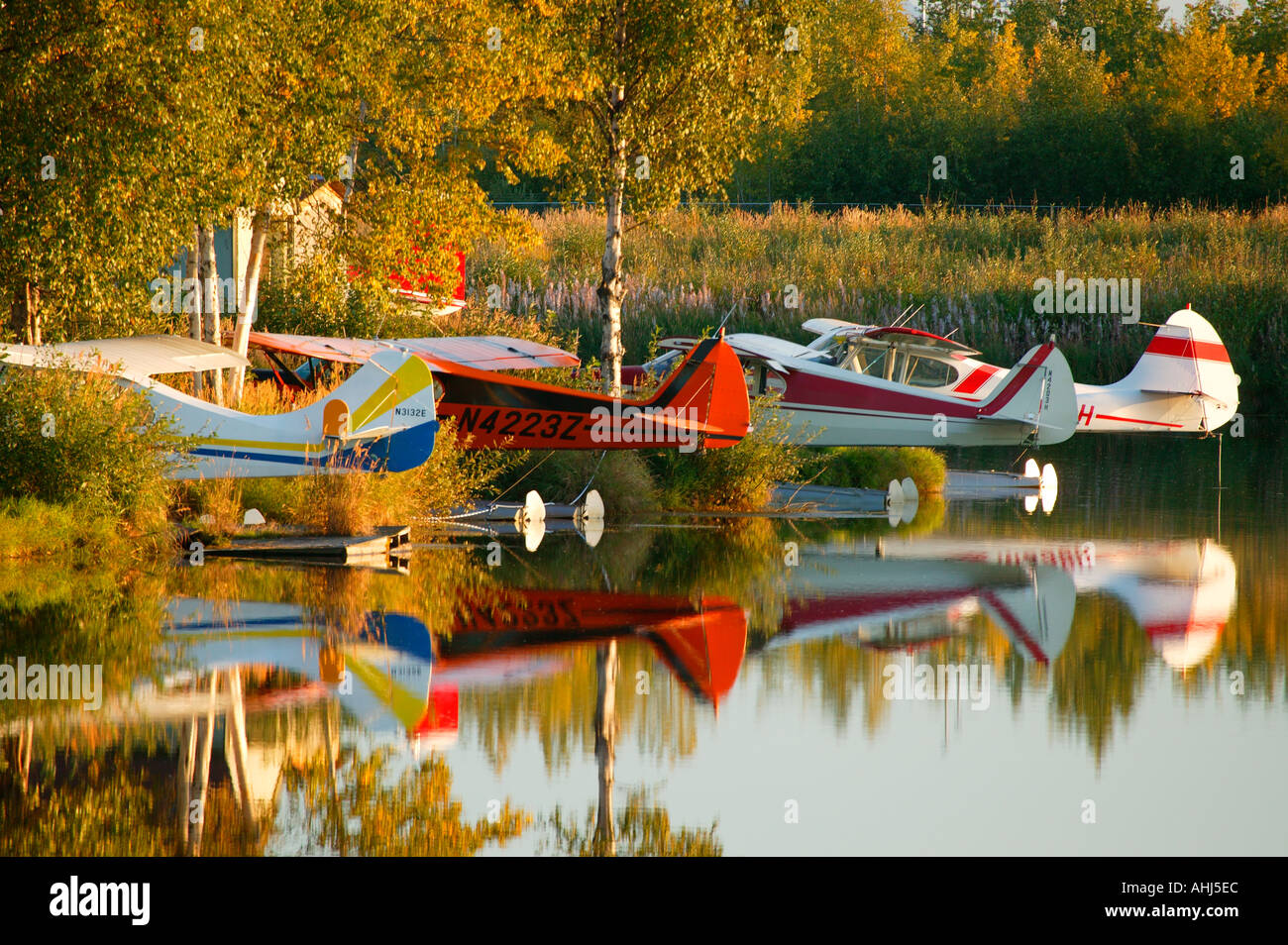 Float planes on Lake Hood Anchorage Alaska Lake Hood is the world s