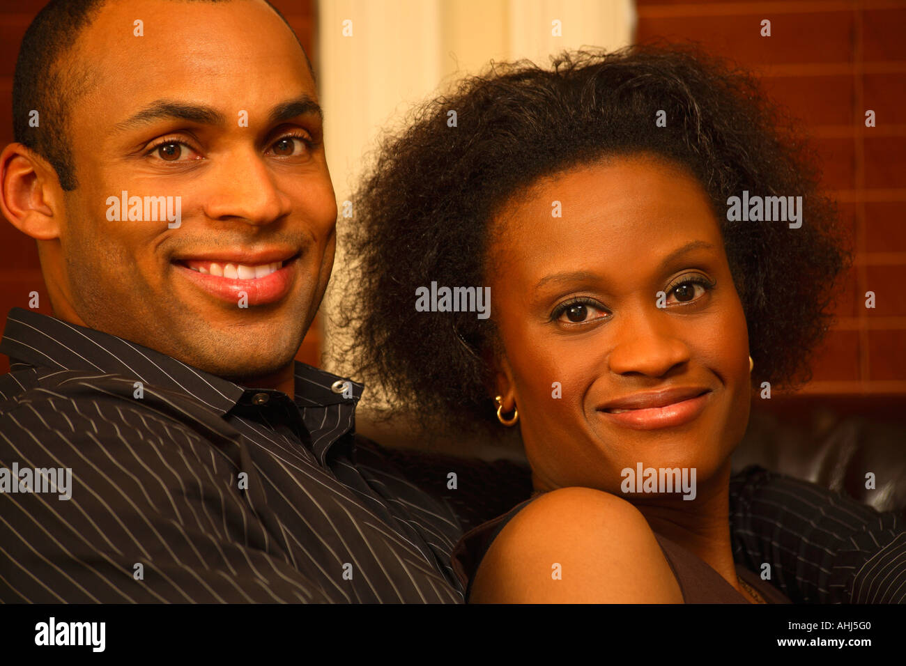 African couple pose portrait on hi-res stock photography and images - Alamy