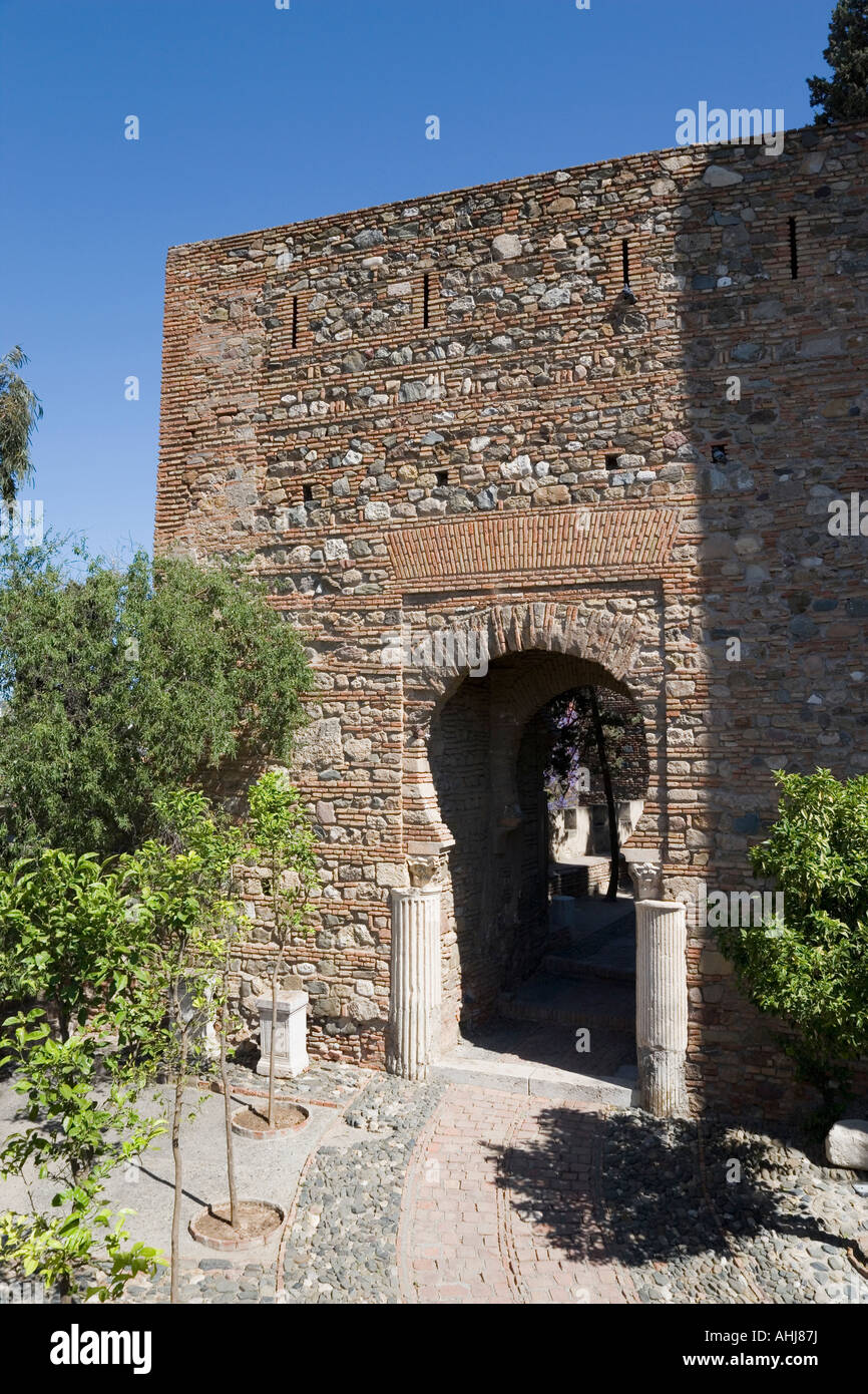 Malaga Costa Del Sol Spain Puerta De Las Columnas In The Alcazaba Stock malaga-costa-del-sol-spain-puerta-de-las-columnas-in-the-alcazaba-stock