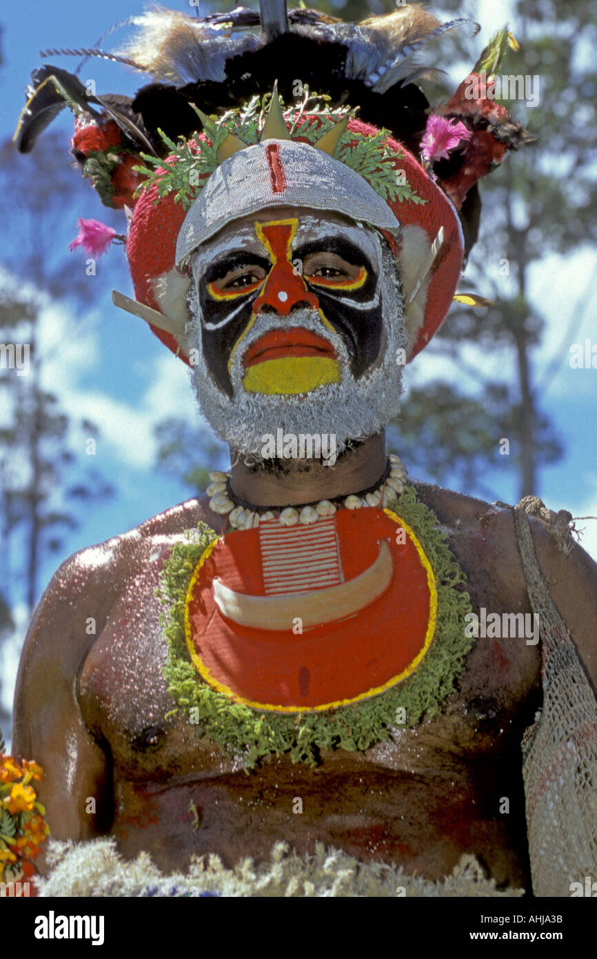 Papua New Guinea, Western Highlands Province, Mt. Hagen Cultural Show Stock Photo
