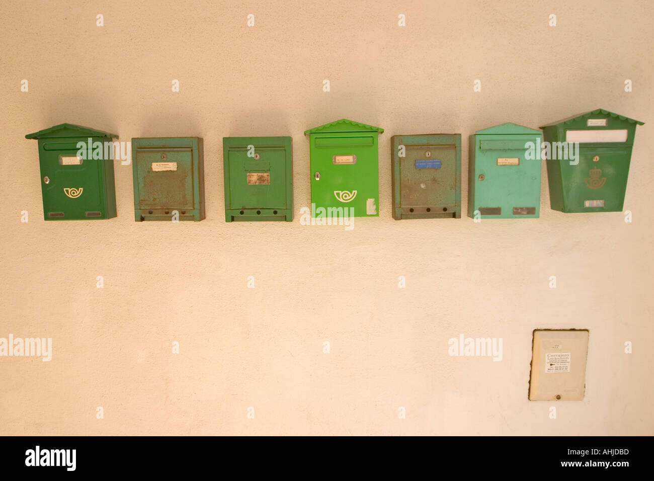 Letter boxes in Spain Stock Photo Alamy