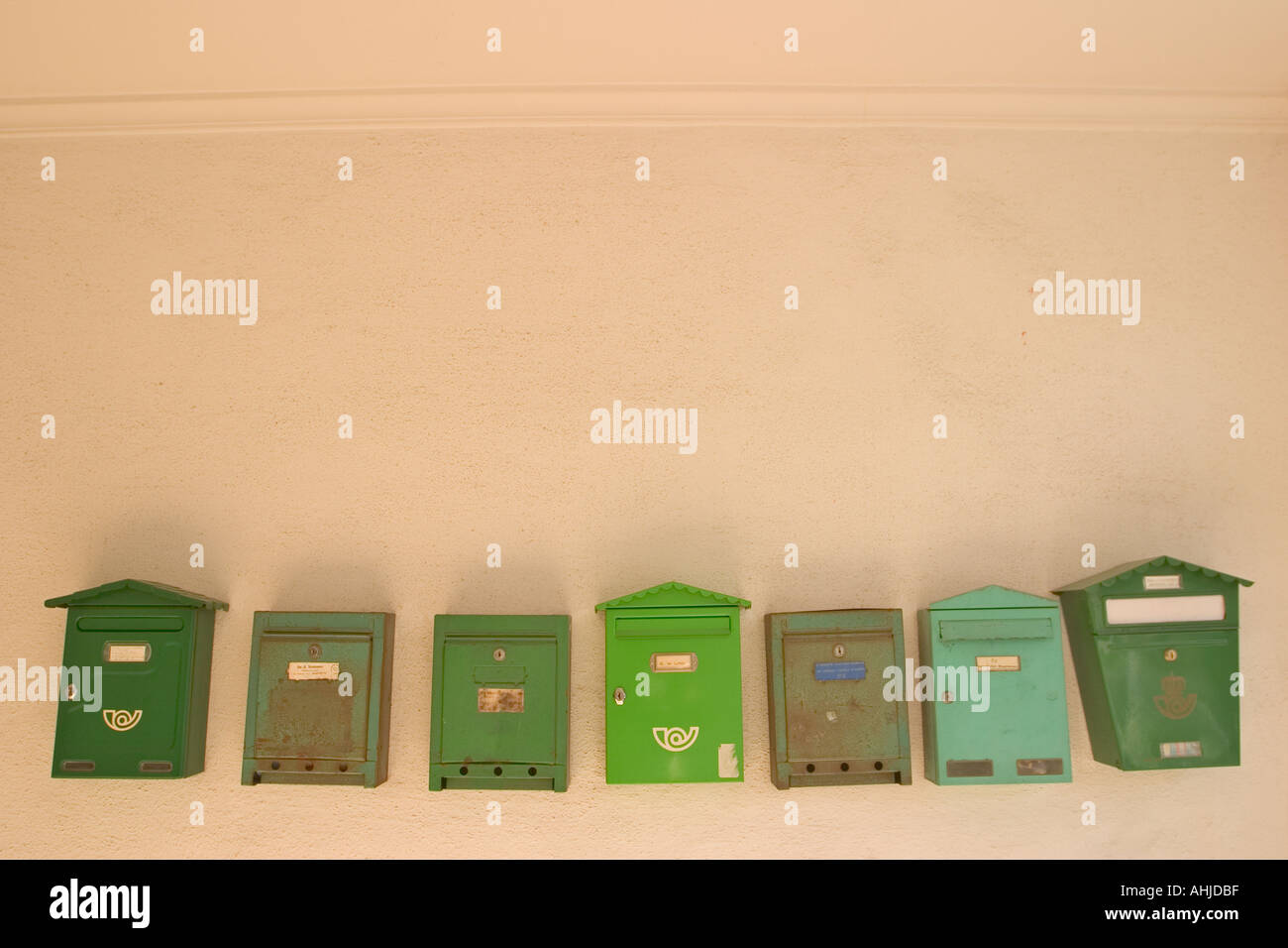 Letter boxes in Spain Stock Photo Alamy