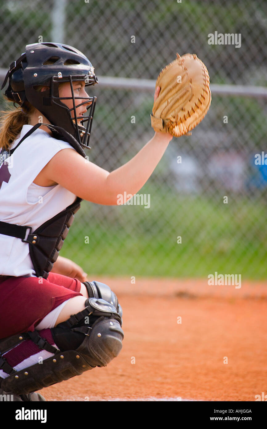 Girls softball catcher hi-res stock photography and images - Page 2 - Alamy