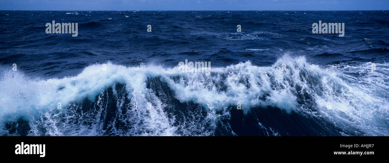USA Breaking waves in stormy seas of North Pacific Ocean 200 miles west ...