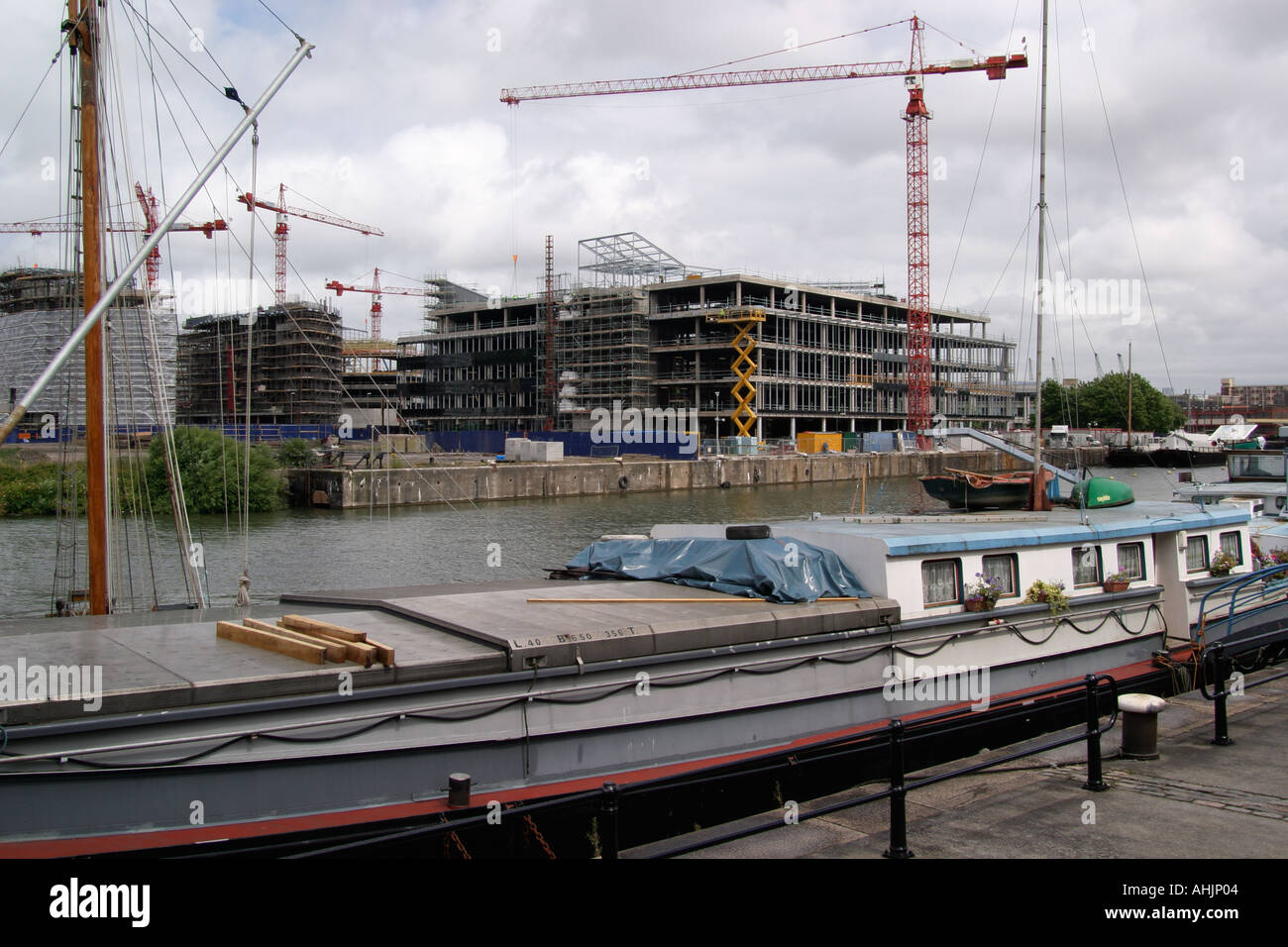New build construction Bristol Docks Bristol England Summer 2005 Stock