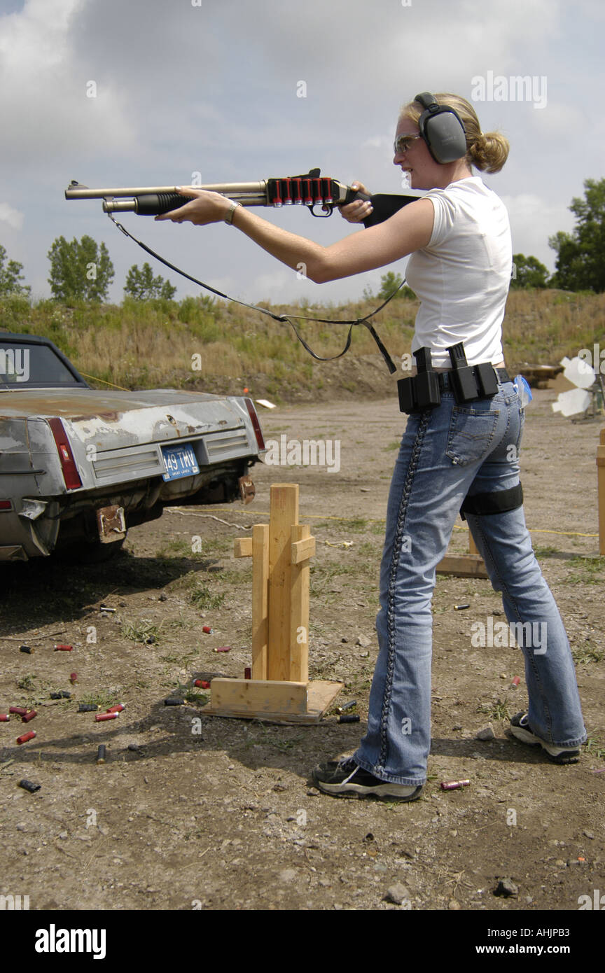 girls firing guns 