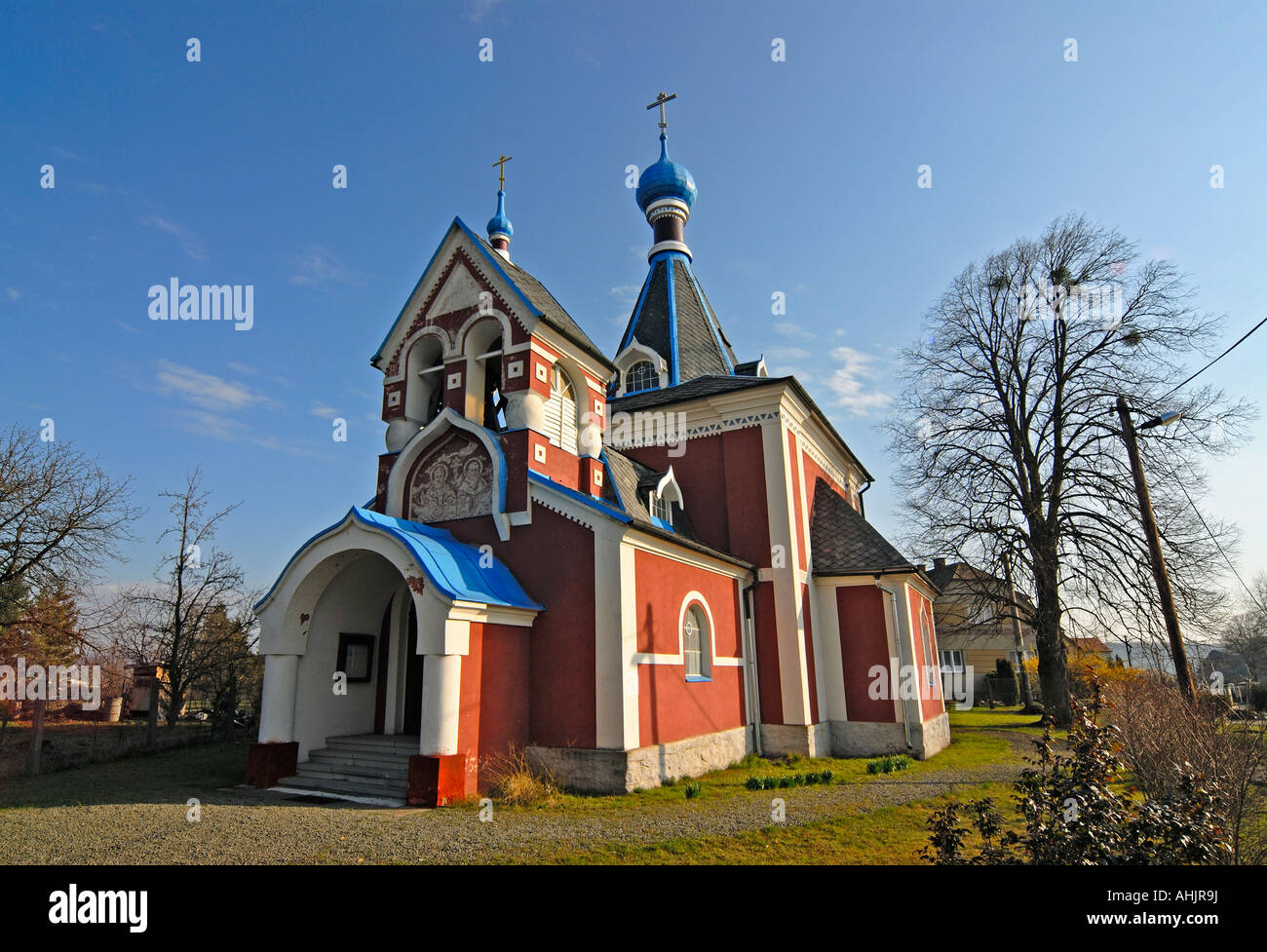 Orthodox Church of St. Ludmila in Rimice, Czech Republic Stock Photo