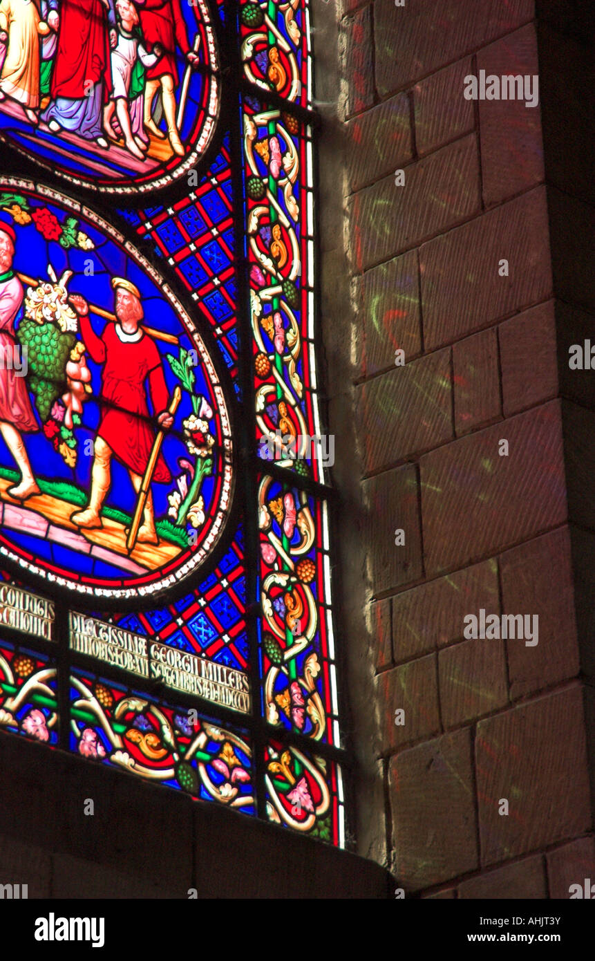 Stained glass window in Ely Cathedral Stock Photo Alamy
