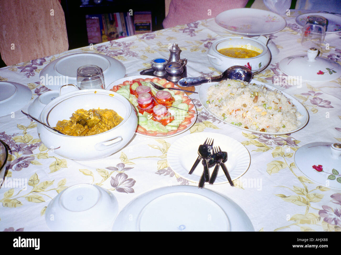 Calcutta India Typical Meal Stock Photo