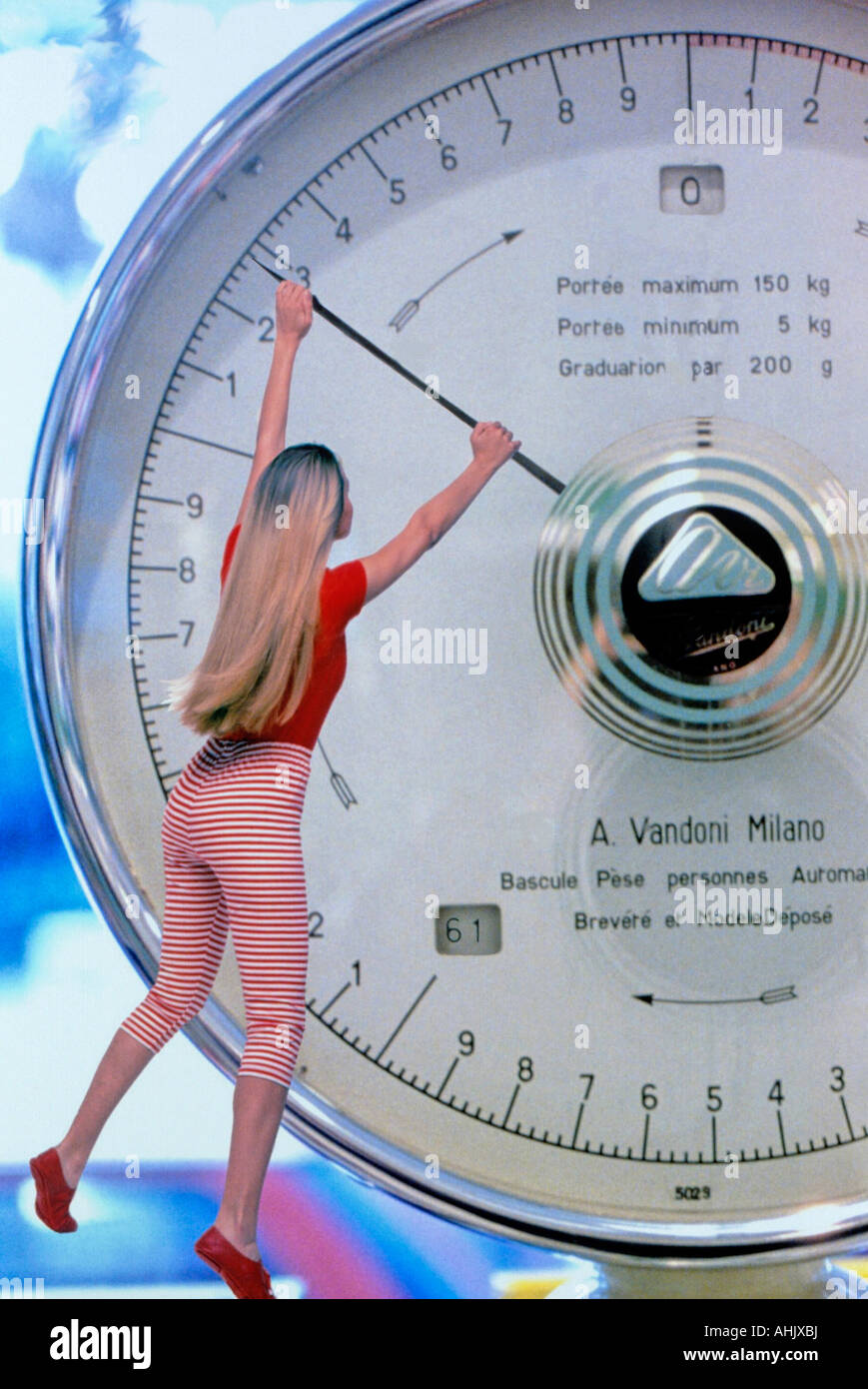 Digital Enhancement Symbolism For Slimness Obsession Stock Photo Alamy