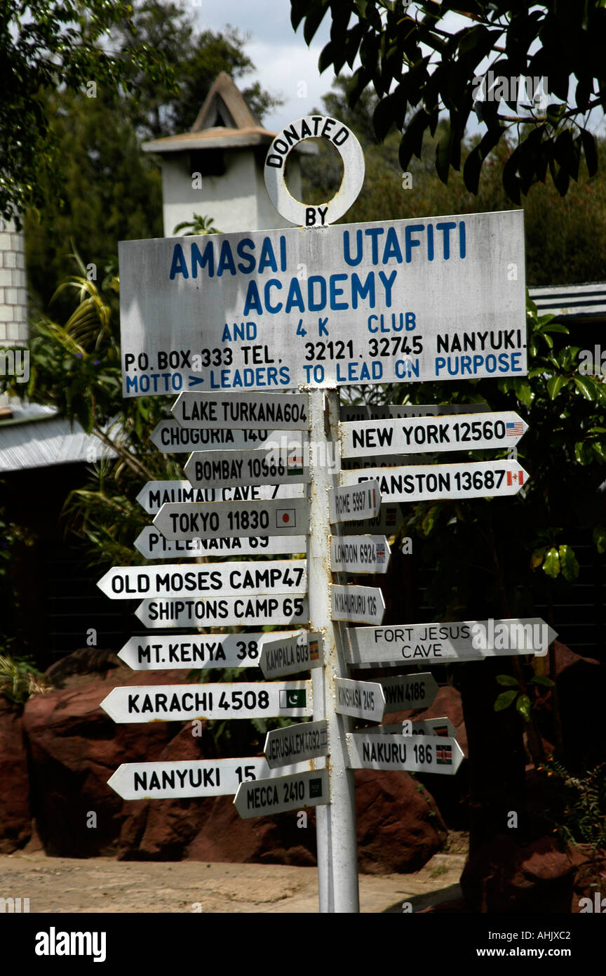 Africa Kenya traffic sign Stock Photo Alamy