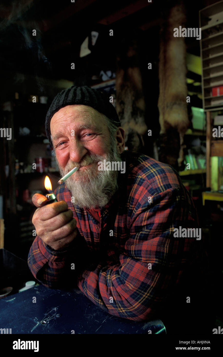 USA Alaska Tok Mechanic John Hammond 69 behind counter at Willard s