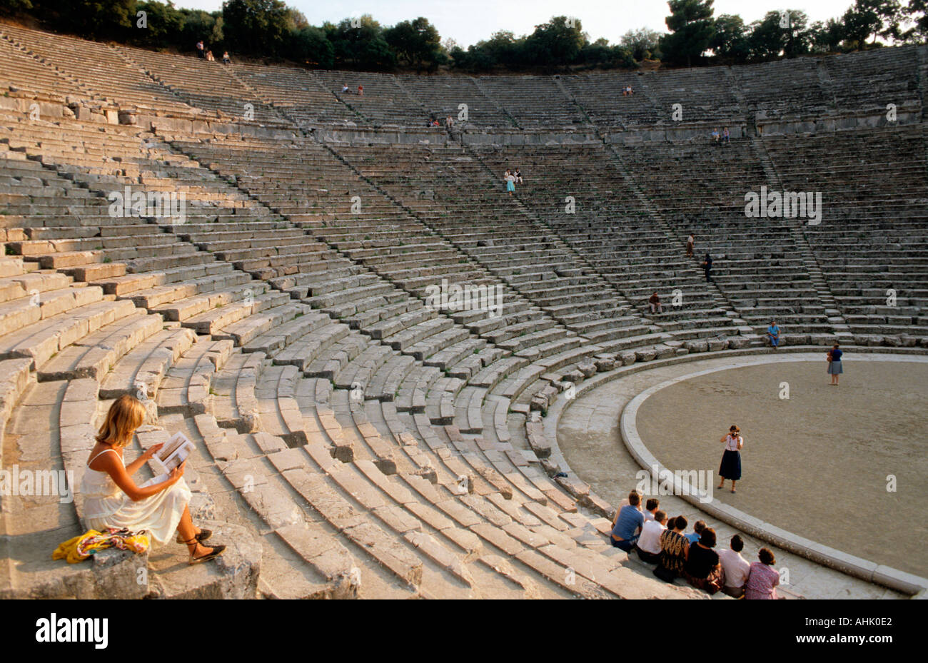 greece peloponnese epidavros a view of the ancient theatre Stock Photo