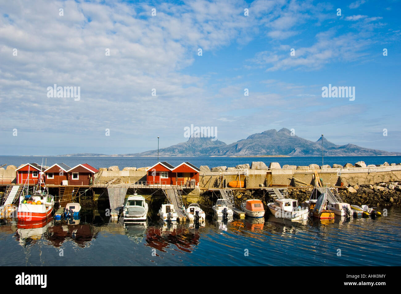 Boats and sea houses Bodø northern Norway Stock Photo Alamy