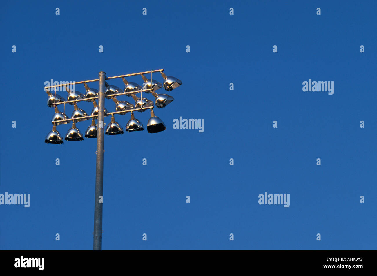USA Washington Seattle Detail of stadium lights above sports fields at
