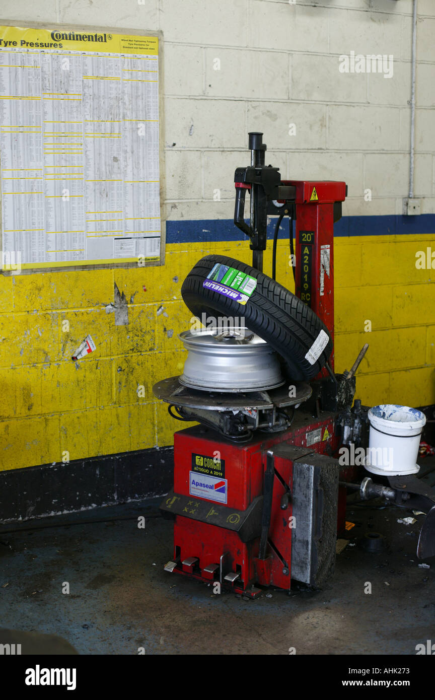 tyre fitter garage tools yellowauto automobile blue collar car dome