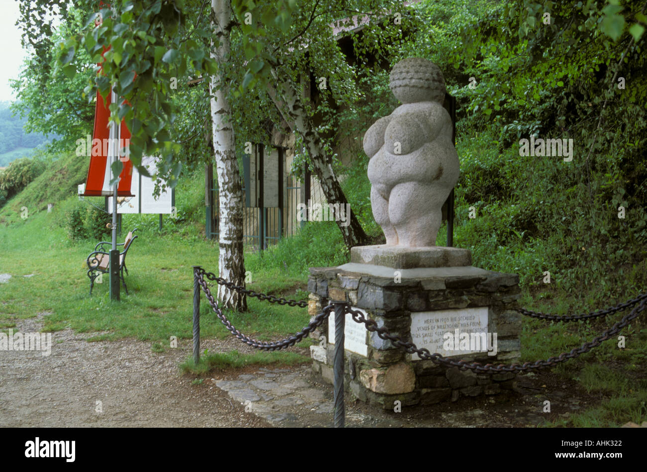 Venus of Willendorf archaeological site Austria Stock Photo