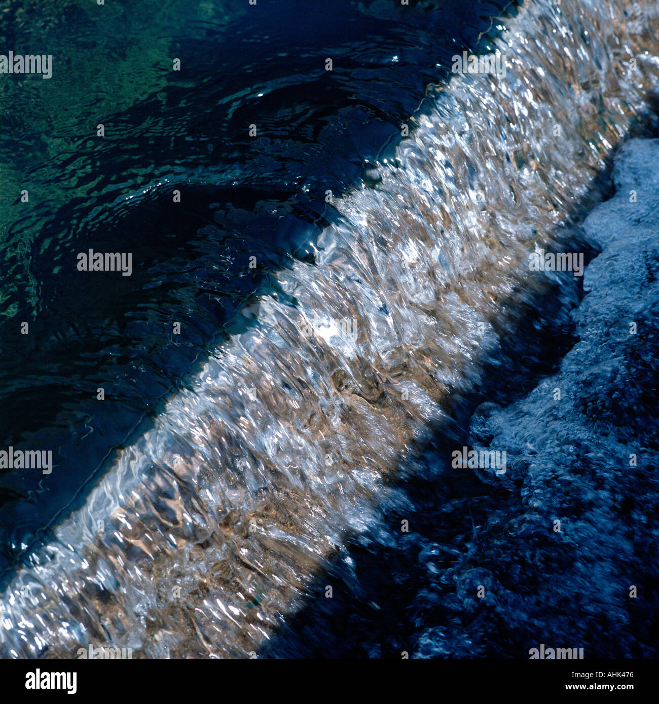 Water being processed through a filtration plant in South Africa Stock