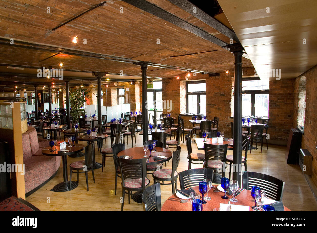 Interior of high class Michelin restaurant in Leeds, Yorkshire Stock Photo Alamy