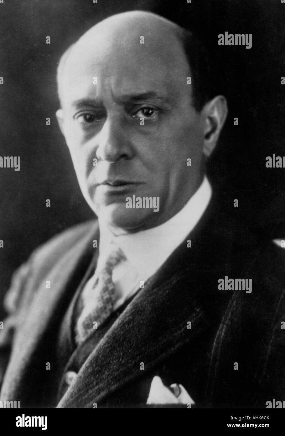 ARNOLD SCHOENBERG 1874 to 1951 Austrian born composer whose work is full of melodic and lyrical interest Stock Photo