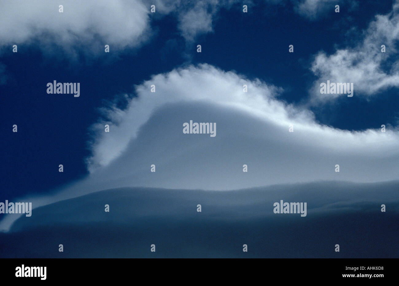 Wolkenfront in Island Stock Photo