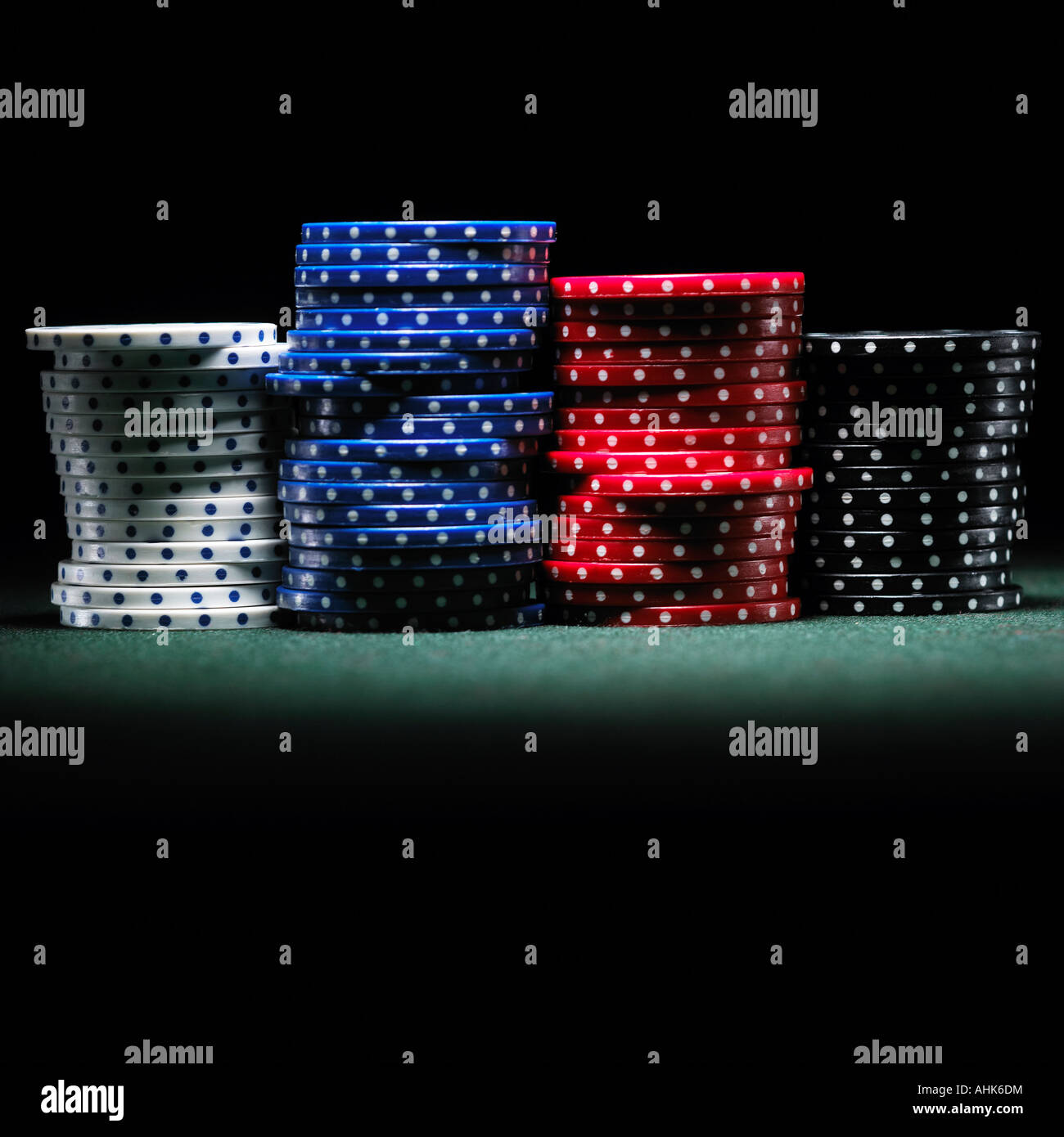 piles of poker chips Stock Photo Alamy