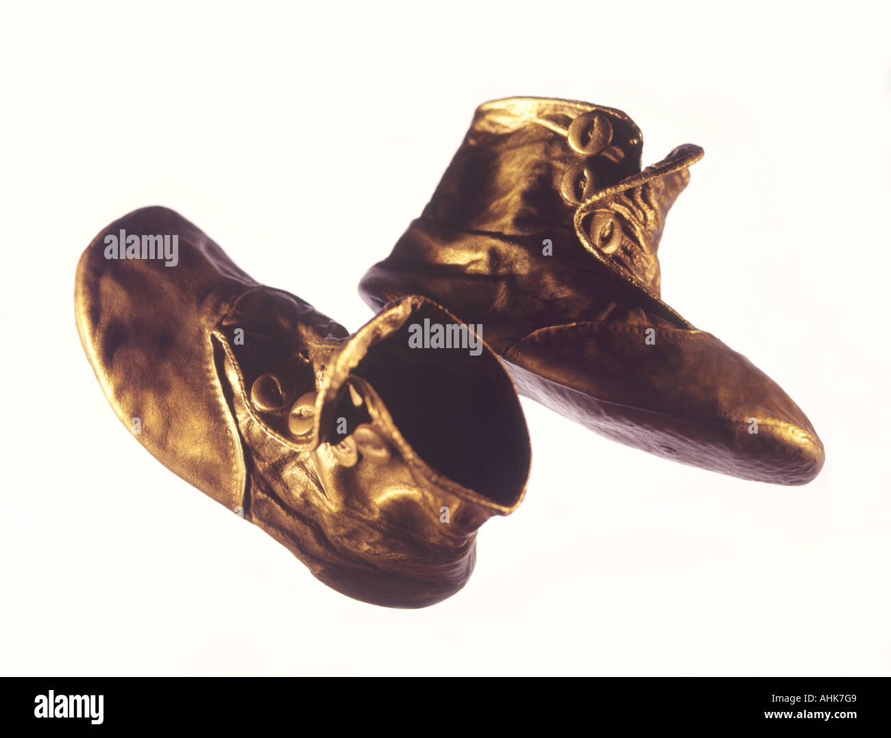 bronzed baby shoes Stock Photo - Alamy