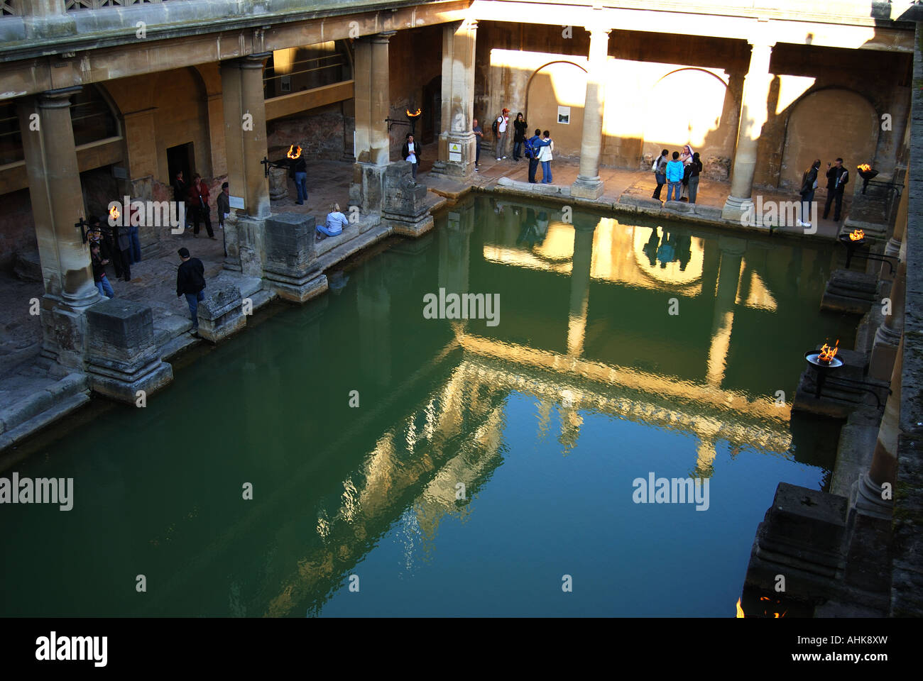 The Great Bath, Roman Baths, Bath, Somerset, England, United Kingdom Stock Photo
