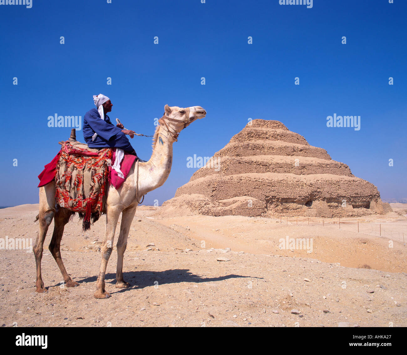 Step Pyramid, Sakkara, Egypt Stock Photo