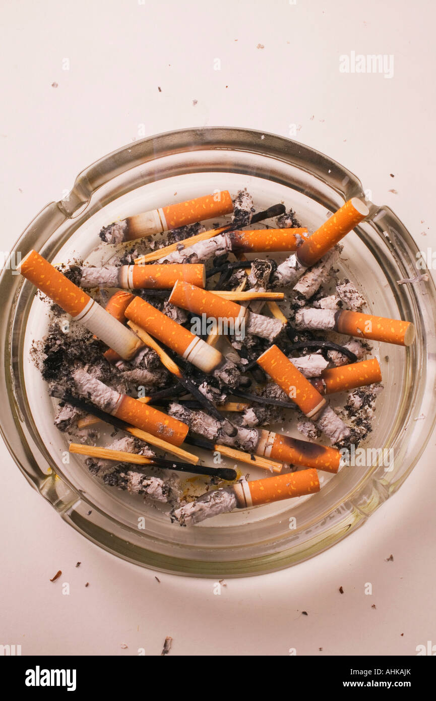 Ashtray with cigarettes Stock Photo Alamy
