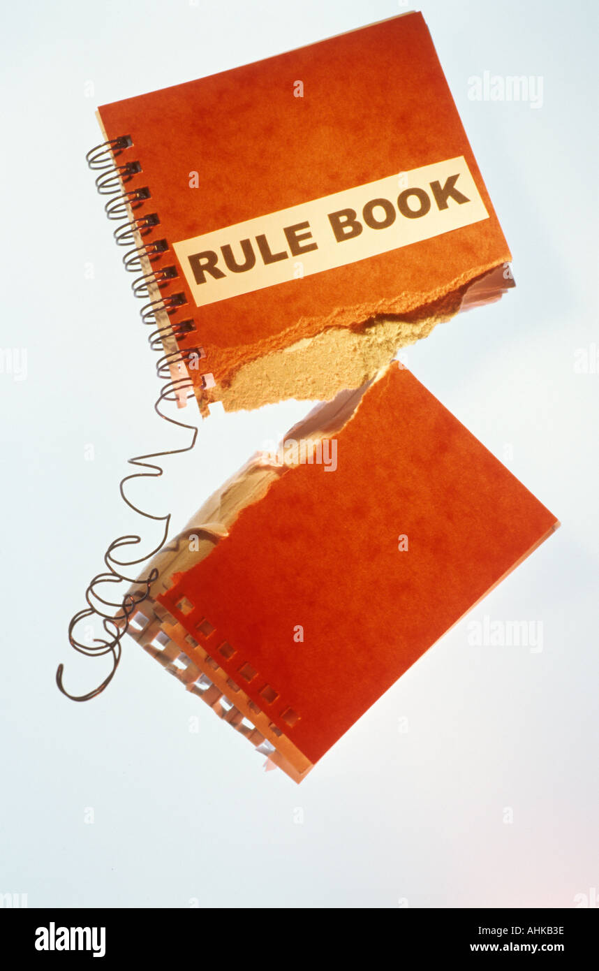 Torn up rule book Stock Photo - Alamy