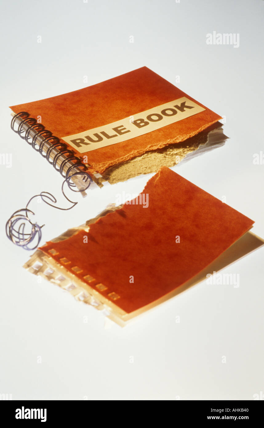 Torn up rule book Stock Photo - Alamy