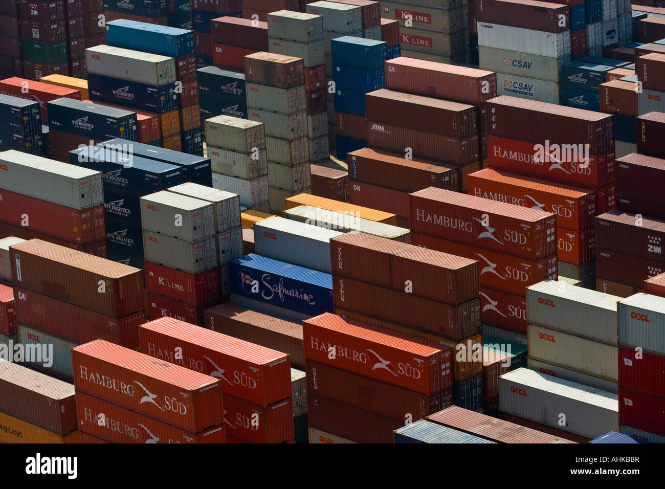 Shipping Containers Modern Terminals Hong Kong Docks Stock Photo Alamy